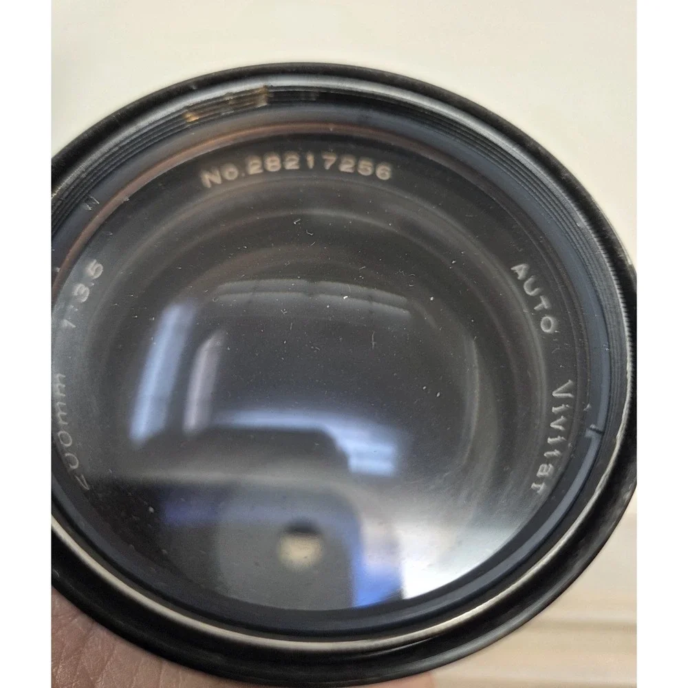 Vivitar 200mm f3.5 Auto Telephoto Lens Konica AR Mount Vintage Case Filter